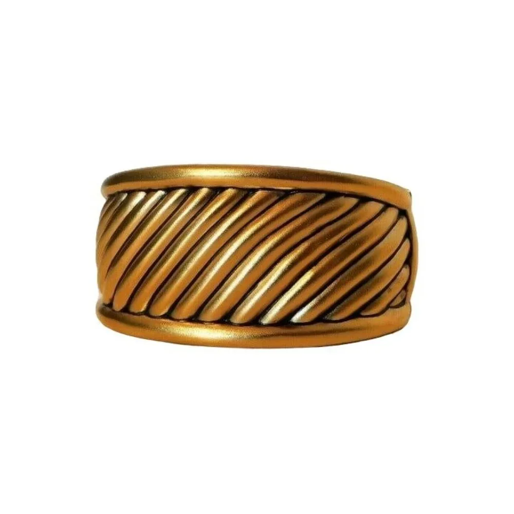 Premier Designs Caldwell Bracelet Hinged Bangle Antiqued Gold Plated